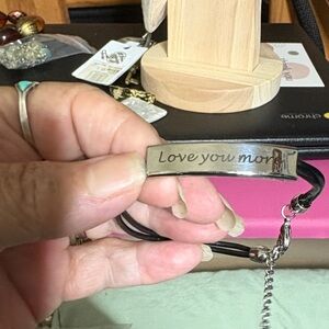 Silver 'Love You More' Bracelet
